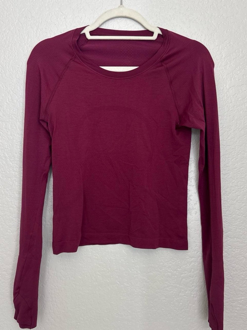lululemon athletica Long-Sleeve Crew Top in Burgundy